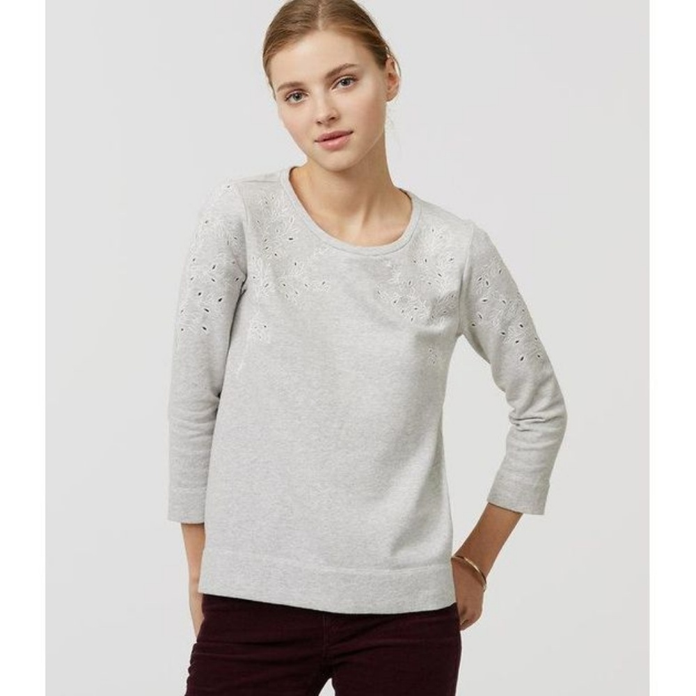 SOLD LOFT Ivy Embroidered Sweatshirt - Picture 3 of 5